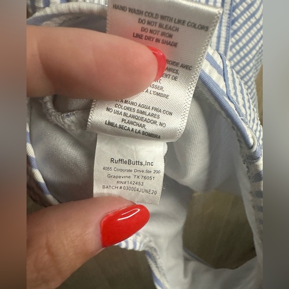 RUFFLE‎ BUTTS VGUC Seersucker Waterfall One Piece Swimsuit size 8 - Picture 12 of 12